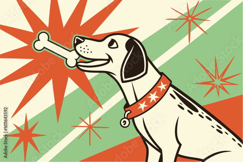 Mid-Century Modern Dog Poster