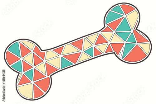 Geometric Dog Bone Mosaic
