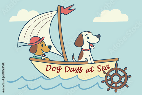 Nautical Dog Sailboat Adventure