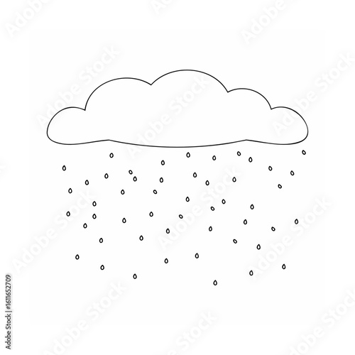 Cloud raining water drops weather
