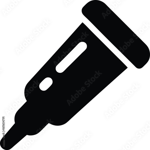 solder paste dispenser on a clean white surface silhouette engineering tool vector