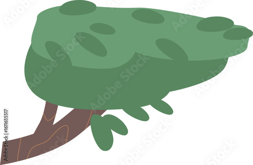Lush tree branch vector illustration
