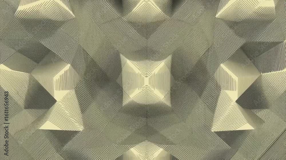 Dive into a world of geometric wonders with this hypnotic video. Be mesmerized by shifting, multicolored, kaleidoscopic patterns that create an intricate dance of shapes and symmetry.