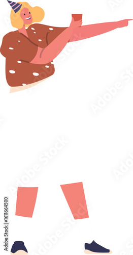 Trendy fashion girl celebrating party