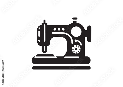 Sewing machine silhouette vector illustration