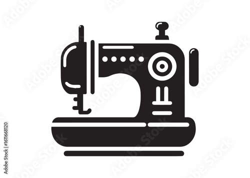 Sewing machine silhouette vector illustration