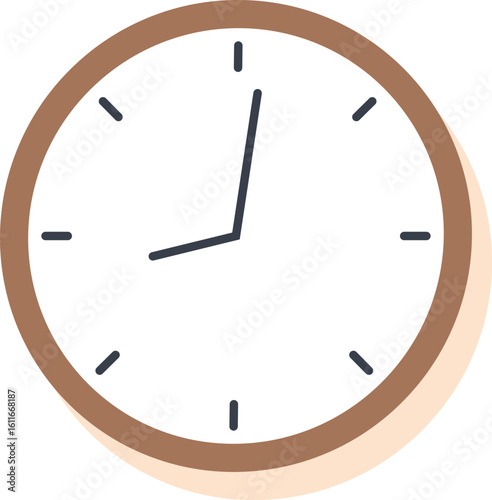 Round wall clock vector illustration