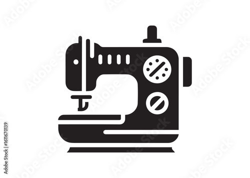 Sewing machine silhouette vector illustration