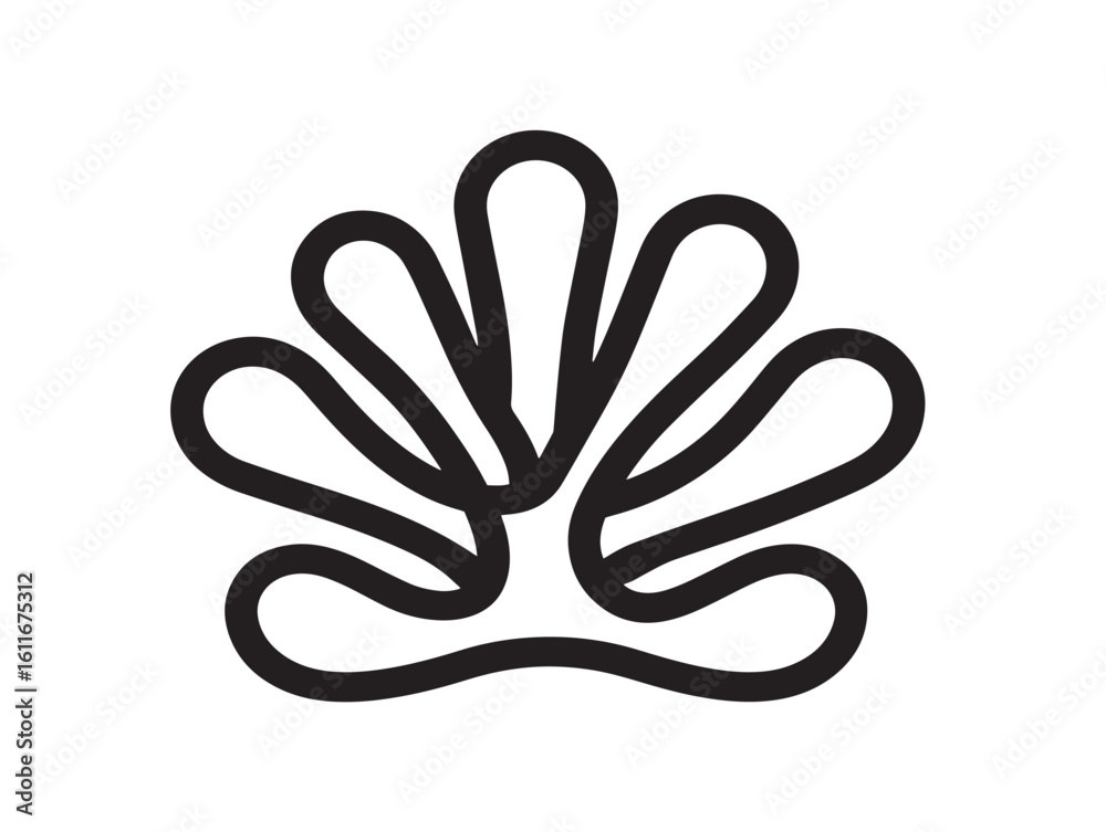 Obraz premium Modern Clean Spring Icon with Graceful Vector Line Artwork 