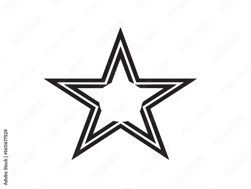 Artistic Clean Star Icon with Contemporary Vector Line Style Artistic Clean Star Icon with Contemporary Vector Line Style