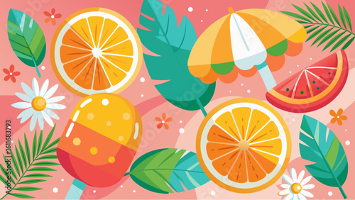 seamless pattern with citrus fruits