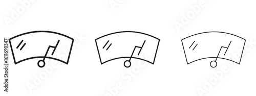 car windscreen icons. Outline or line icon design bundle.