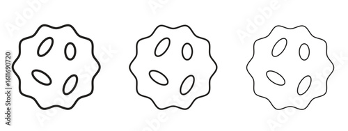 White blood cell icons. Outline or line icon design bundle.