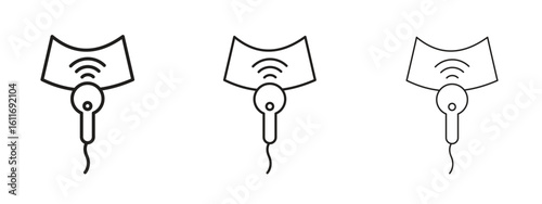 Ultrasound icons. Outline or line icon design bundle.