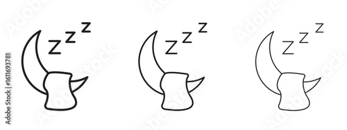 Sleep icons. Outline or line icon design bundle.