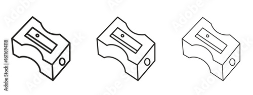 Sharpener icons. Outline or line icon design bundle.