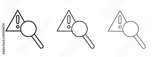 Risk analysis icons. Outline or line icon design bundle.