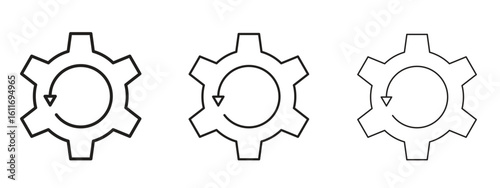 Recovery icons. Outline or line icon design bundle.