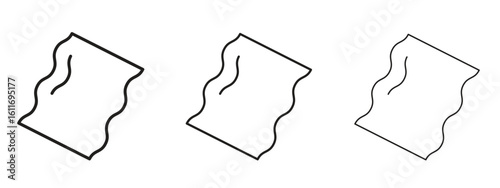 Rag icons. Outline or line icon design bundle.