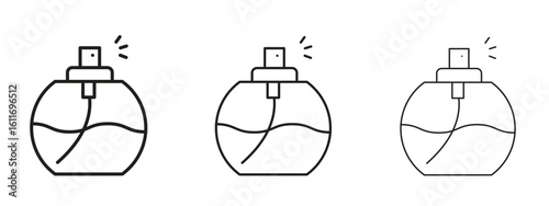 Parfum icons. Outline or line icon design bundle.
