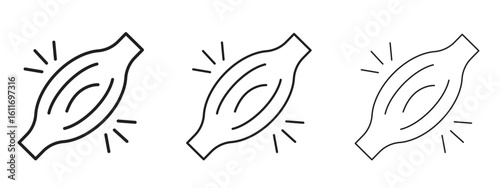 Myalgia icons. Outline or line icon design bundle.
