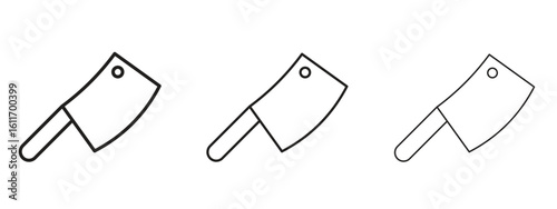 Hatchet icons. Outline or line icon design bundle.