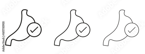 Good digestion icons. Outline or line icon design bundle.