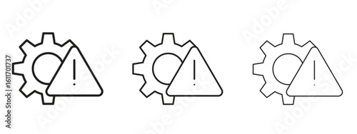 Failure icons. Outline or line icon design bundle.