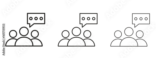 Expert opinion icons. Outline or line icon design bundle.