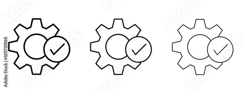 Execution icons. Outline or line icon design bundle.