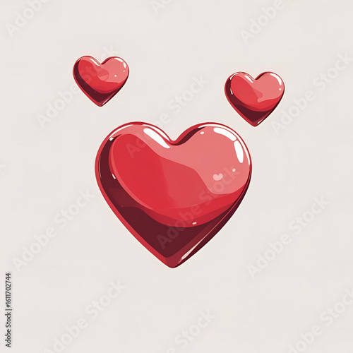 Multiple red hearts in a romantic layout—symbolizing love, passion, and affection. Ideal for Valentine's Day, romance themes, or decorative design elements.