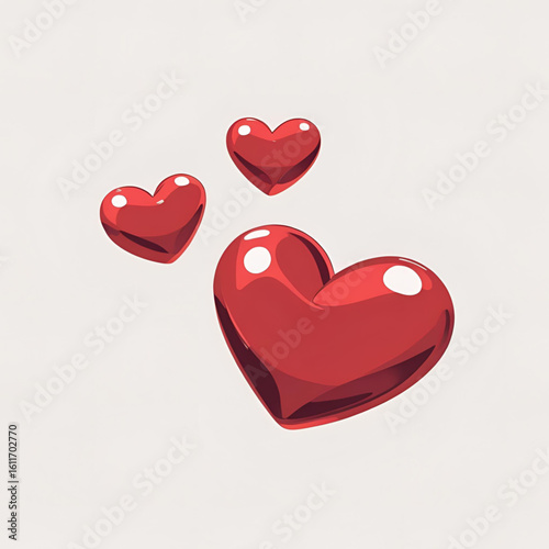 Multiple red hearts in a romantic layout—symbolizing love, passion, and affection. Ideal for Valentine's Day, romance themes, or decorative design elements.