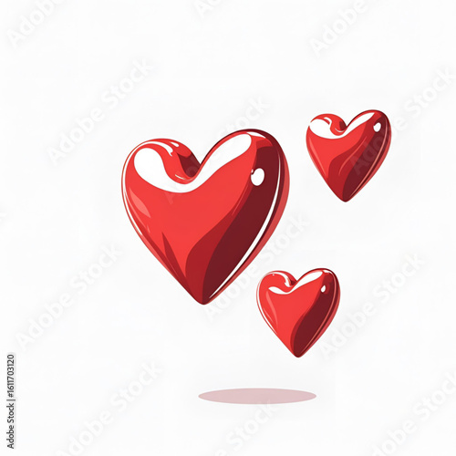 Multiple red hearts in a romantic layout—symbolizing love, passion, and affection. Ideal for Valentine's Day, romance themes, or decorative design elements.