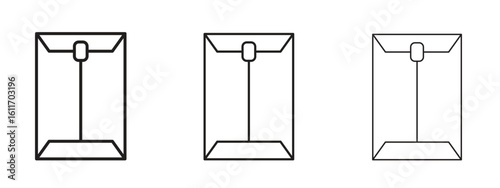 Document envelope icons. Outline or line icon design bundle.