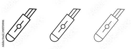 Cutter icons. Outline or line icon design bundle.