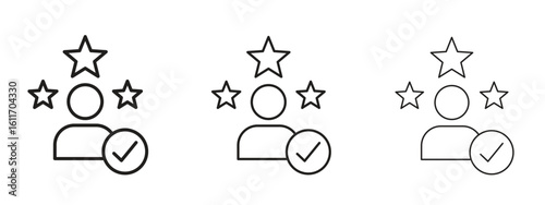 Customer experience icons. Outline or line icon design bundle.