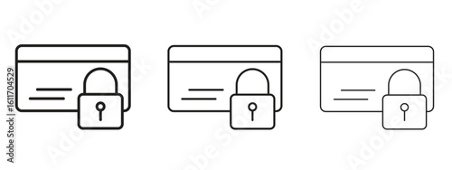 Credit limit icons. Outline or line icon design bundle.