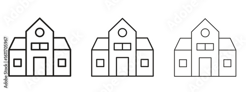 Campus icons. Outline or line icon design bundle.