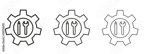 Business development icons. Outline or line icon design bundle.