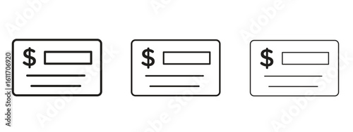 Bonds icons. Outline or line icon design bundle.