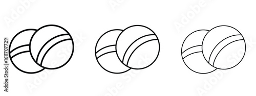 Bath salts bomb icons. Outline or line icon design bundle.