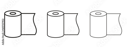 Bandage roll icons. Outline or line icon design bundle.