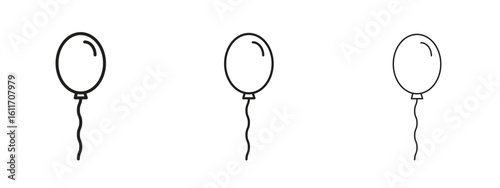 Balloon icons. Outline or line icon design bundle.