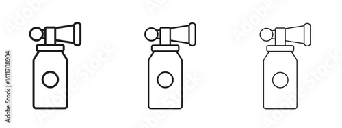 Air horn icons. Outline or line icon design bundle.