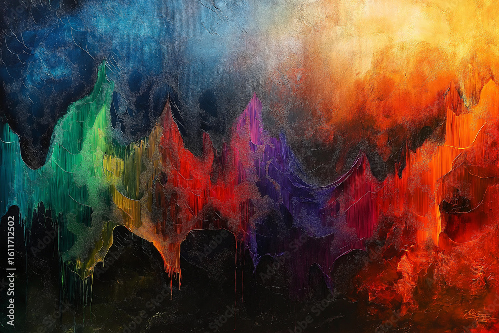 Obraz premium Abstract symphony a dance of colors and textures
