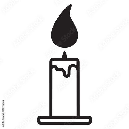 Silhouette Style Vector Minimal Candle Logo Design – Custom Minimalist Candle Logos for Scented Brands, Handmade Shops, Aromatherapy, Wellness, Spa, and Candle Business Branding