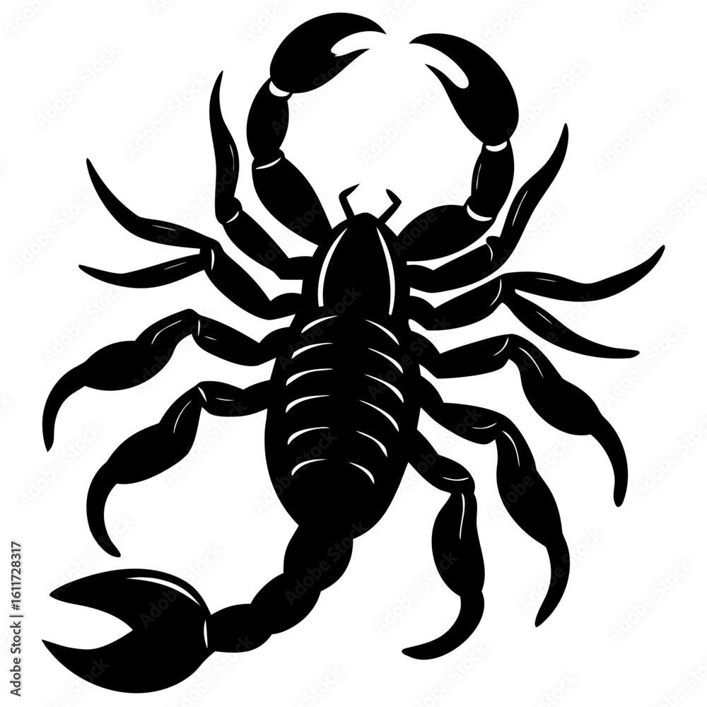 Fototapeta premium Scorpion Silhouette Icon - Arachnid Outline