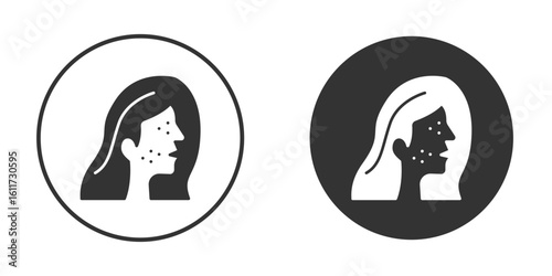 Acne icon for web, mobile and infographics.