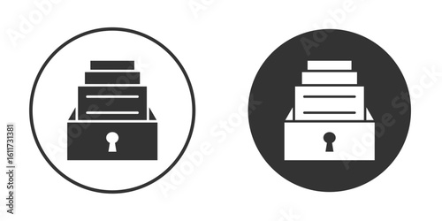 Archive icon for web, mobile and infographics.