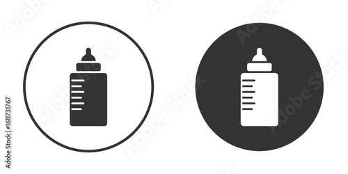 Baby milk bottle icon for web, mobile and infographics.